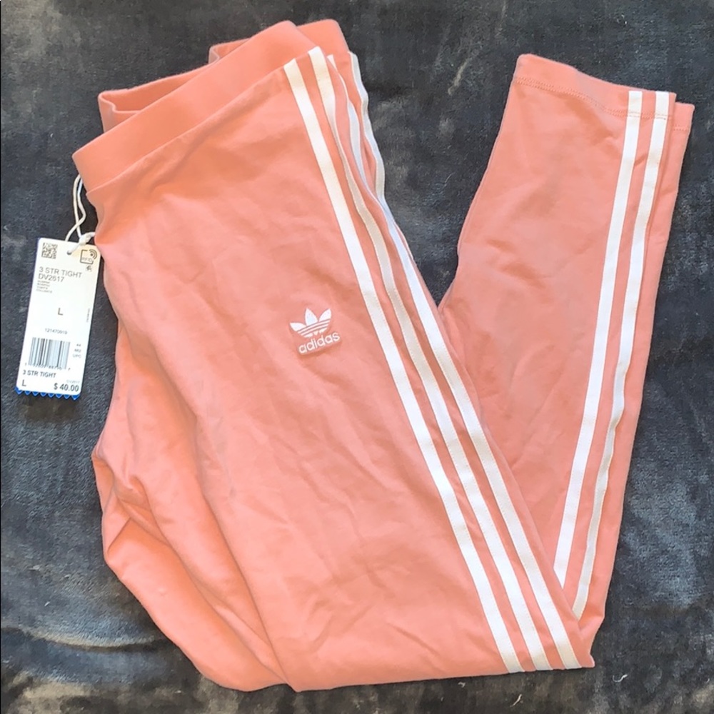 Brand New peach Adidas leggings